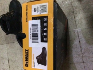 DEWALT Mens Sharpsburg Waterproof 6 Work Boots - Steel Toe - Black Full Grain Size 8(W)