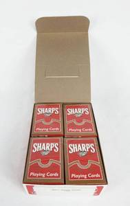lot 84 image: Box of 12 Vintage 1996 Hoyle Miller Sharps Poker Size Playing Card Decks