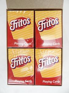 lot 87 image: Box of 12 Vintage 1996 Hoyle Fritos Poker Size Playing Card Decks