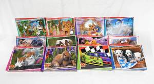 lot 25 image: Case of 12 Assorted Vintage According To Hoyle Childrens 100 Piece Puzzles