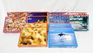 lot 28 image: Case of 12 Assorted Vintage According To Hoyle 500 Piece Puzzles