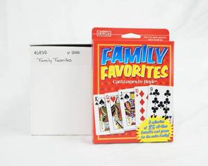 lot 33 image: Case of 12 Vintage 2000 According To Hoyle Family Favorites Card Game Sets