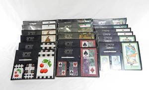 lot 54 image: Lot of 18 Vintage Assorted Hoyle Collection Bridge Playing Card Gaming Sets