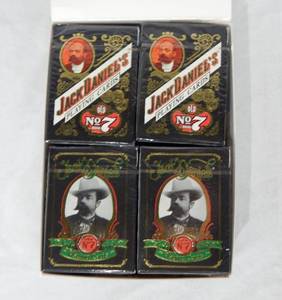 lot 61 image: Box of 12 Vintage 1996 Hoyle Jack Daniels Poker Size Playing Card Decks