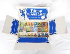 lot 67 image: Vintage Trump Playing Card Store Display Box With 112 Decks