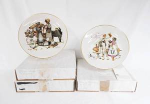 lot 68 image: Set of 3 Vintage Norman Rockwell Traveling Salesman Series Collector Plates