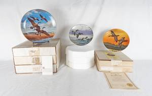 lot 69 image: Lot of 8 Vintage 1980s David Maass Collector Plates
