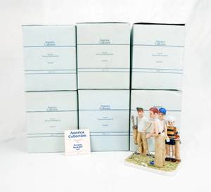 lot 92 image: Lot of 6 Vintage 1993 Norman Rockwell Missed Dave Grossman Creations Limited Edition Figures