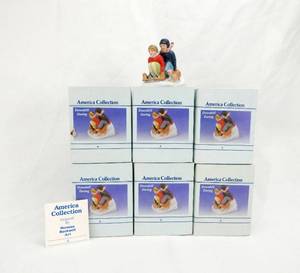 lot 95 image: Lot of 6 Vintage 1991 Norman Rockwell Downhill Daring Dave Grossman Creations Limited Edition Figures