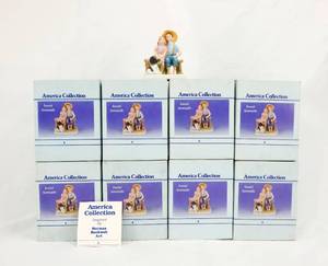 lot 98 image: Lot of 8 Vintage 1991 Norman Rockwell Sweet Serenade Dave Grossman Creations Limited Edition Figures