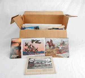 lot 106 image: Vintage 1988 2044 Champion Line Calendar Kit - Huge Assortment of Calendars and Mini Prints