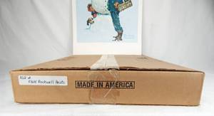 lot 125 image: Case of 300 Vintage Norman Rockwell Snow Sculpturing Prints