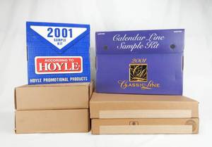 lot 109 image: Lot of 4 Vintage 2001 2029 According To Hoyle and Hoyle Classic Line Calendar Kits - Huge Assortment of Calendars