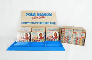 lot 115 image: Vintage 1985 Hoyle Your Season Color Guide Wardrobe Color Selection Card Set Display