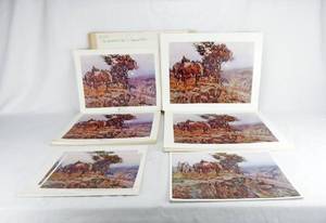 lot 119 image: Lot of 170 Vintage Charles M. Russell An Unscheduled Stop - Innocent Allies Prints