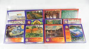 lot 143 image: Case of 12 Assorted Vintage According To Hoyle Medallion Series 1000 and 550 Piece Puzzles