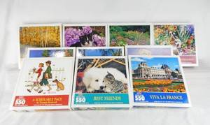 lot 157 image: Case of 10 Assorted Vintage According To Hoyle 550 Piece Puzzles