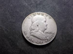 1948 D Franklin Silver Half Dollar