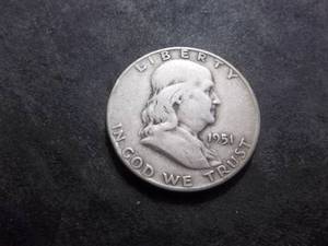 1951 D Franklin Silver Half Dollar