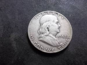 1952 D Franklin Silver Half Dollar