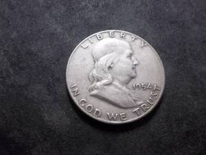 1954 D Franklin Silver Half Dollar