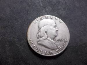 1954 S Franklin Silver Half Dollar