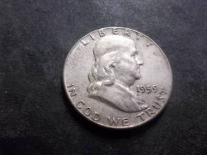 1959 Franklin Silver Half Dollar