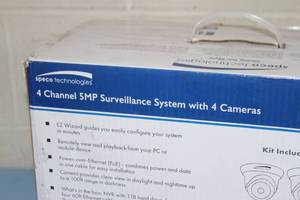 lot 2 image: Speco Technologies Digital Surveillance  Security 4-Channel 4K Network Video Recorder NVR with Four Cameras - NEW