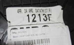 lot 8 image: New 500 SPOOL  Roll of Belden Category 5E Cable - 4 Pair FUTP, CMP