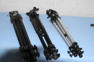 lot 26 image: Lot of 3 Video  Photography Tripods & Camera Heads - Bogen & Manfrotto