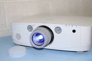 lot 56 image: NEC PA550W 5500 ANSI Lumen Widescreen Advanced Home Theater HD 3LCD Projector w NP13ZL Zoom Lens & More