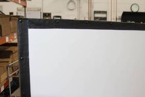 lot 64 image: Da-Lite Front Projection 119 Diagonal 169 HDTV Snap-Frame Perm-Wall Video Projection  Projector Screen