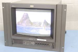 lot 79 image: Sony PVM-14M4U 14 CRT Video Production Color Monitor - Retro Gaming - with Equipment Rack Mount