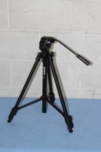 lot 107 image: Sony Electronics Lightweight Camera  Video  Photo  Photography Tripod with Quick Release 2-Way Pan Head & Arm