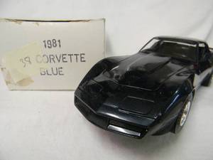 NEW IN BOX - AMTERTL 125 Scale 1981 CHEVROLET CORVETTE (BLUE) Promo Car Model - GREAT PIECE - SEE PICTURES