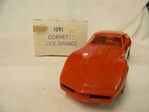 NEW IN BOX - AMTERTL 125 Scale 1981 CHEVROLET CORVETTE (RED ORANGE) Promo Car Model - GREAT PIECE - SEE PICTURES