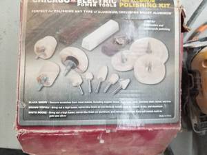 lot 347 image: Chicago Electric Aluminum Polishing Kit 14-piece (in original box)