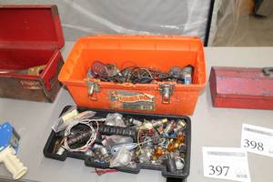 lot 397 image: Home Depot 19 Homer Box Plastic Tool Box, Misc. Hardware