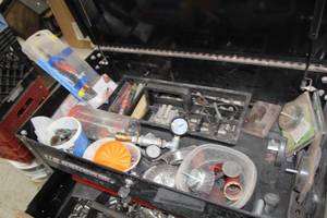 lot 414 image: Hand Tools - Wire Wheels, Sockets, Gauges, Misc. Tools and Hardware