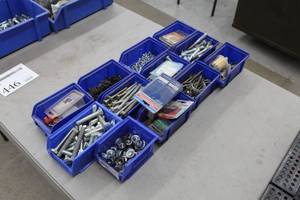 lot 446 image: Lot of (12) Plastic Parts Organizer Bins, Hardware