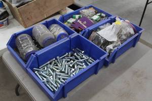 lot 447 image: Lot of (4) Large Parts Organizer Bins, Hardware