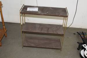 lot 473 image: Metal Bookshelf 3-tier