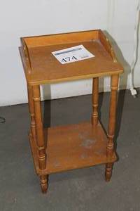 lot 474 image: Wood End Table 2-tier