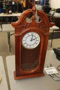lot 510 image: Westminster Baby Grandfather Wood Mantle Clock