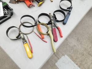 lot 525 image: Lot of (7) Oil Filter Strap Wrenches