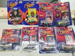 lot 613 image: Lot of (8) Hasbro Winners Circle NASCAR Stock Car 164 Scale Die-Cast Metal Replica Adult Collectible (In Original Packaging)