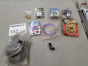 lot 552 image: Automotive Parts and Accessories - Extra High Temp Auto Thermostat, High Performance Thermostat, Water Neck, Fuel Filter Elements, Reusable Thermostat Gasket (in original packaging)