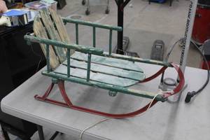 lot 647 image: Wood Sled Chair