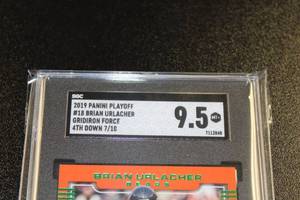 lot 2 image: 2019 Playoff Gridiron Force 4th Down Brian Urlacher 710 SGC 9.5  Only 10 Exist