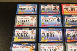 lot 6 image: 2020-21 Hoops Vanity Plates Insert Complete Set  25 Card Complete Set